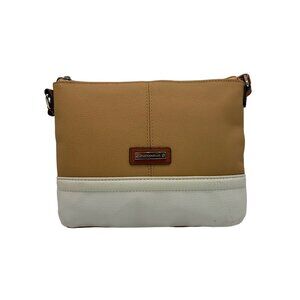 Tignanello Honey/White Leather Perfect Pockets Slim Crossbody